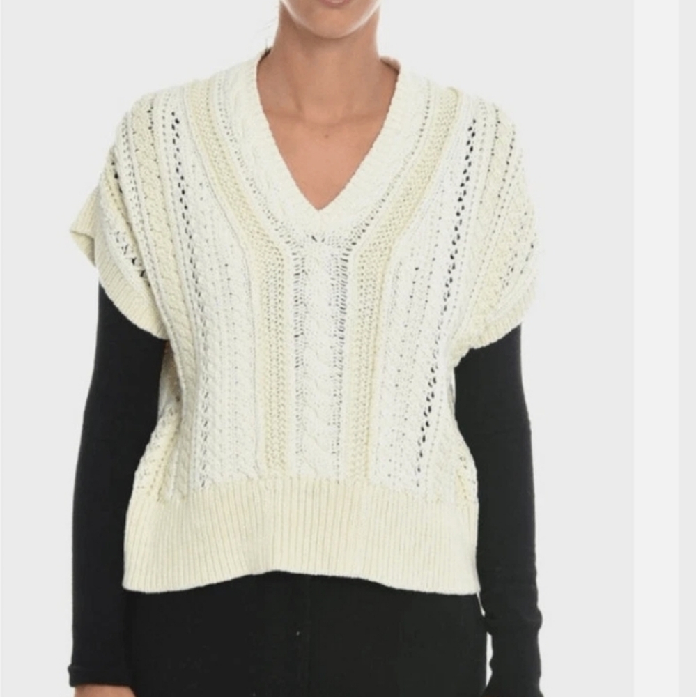 Rag & Bone NWT V-Neck Sleeveless Jolie Knit Sweater Vest Size Large $350 - Picture 3 of 16